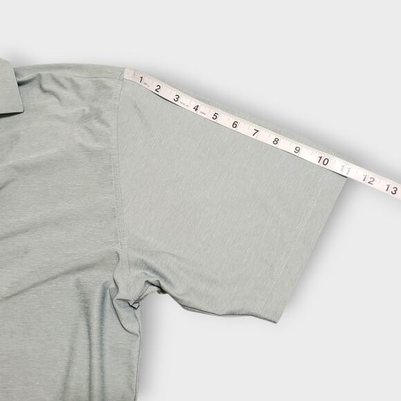 Footjoy Mens Performance Polo Shirt Sz Large Grey Yellow Golf Preppy Casual - Picture 10 of 12